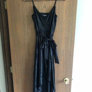 Black high low dress